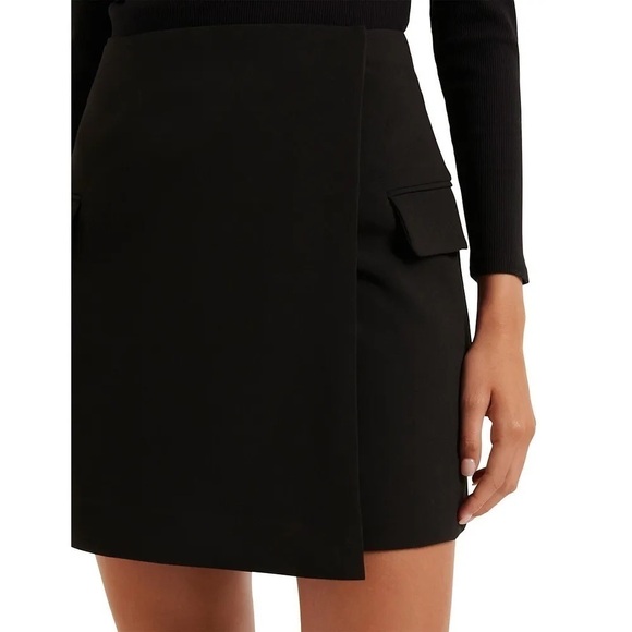 EVER NEW  BLACK CARGO SKIRT SIZE 12 classic feminine holiday christmas formal - Picture 4 of 12